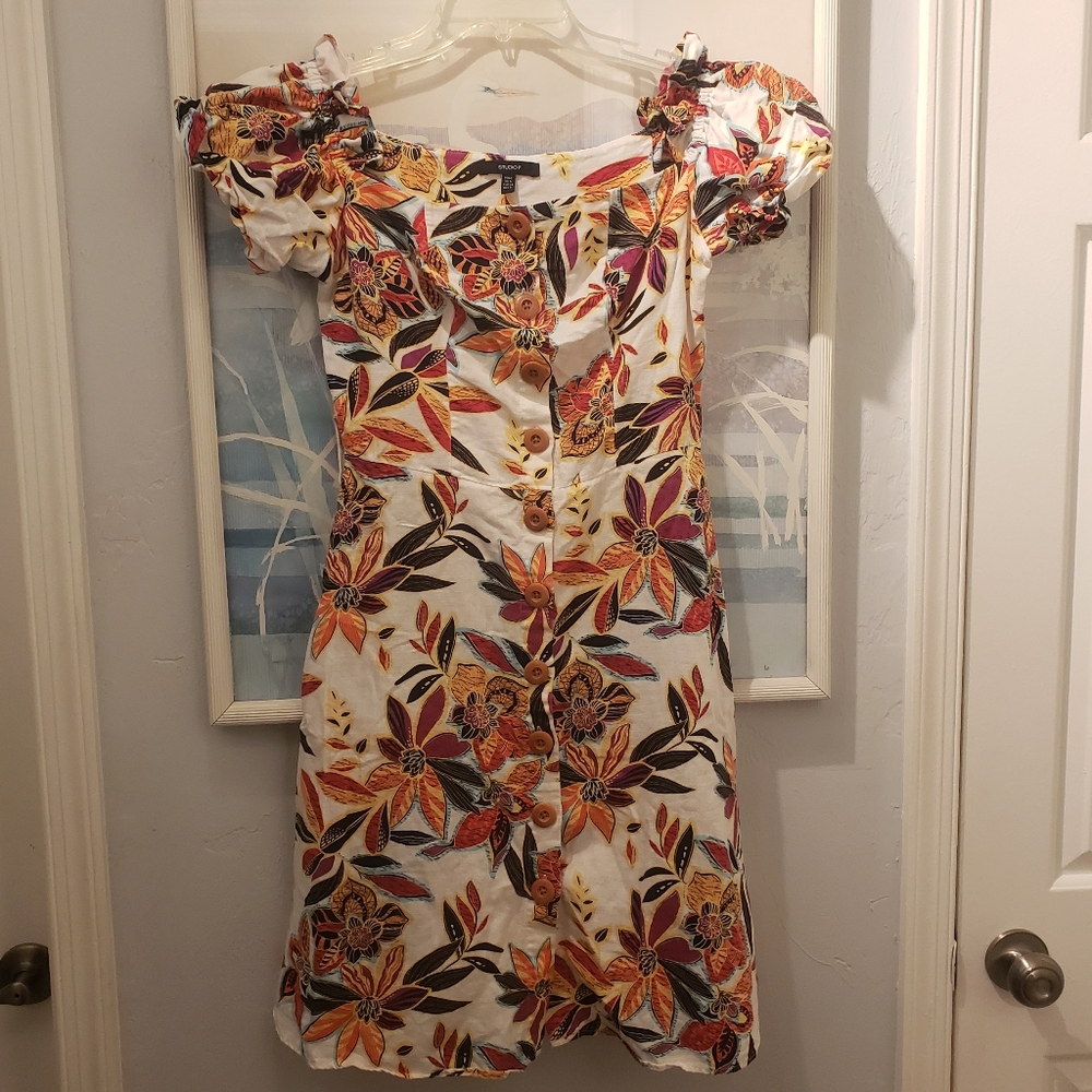 Studio F  Floral Off-Shoulder Dress